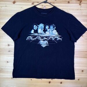 Blackpink T-Shirt Womens XXL Black K-Pop Group Short Sleeve Tee Graphic Shirt